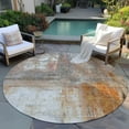 thumbnail image 6 of Addison Rugs Chantille Indoor/Outdoor Transitional Modern Copper Washable Round Rug, 8' x 8', 6 of 6