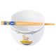 thumbnail image 1 of Cuenco de cerámica para ramen, ratatouille de búfalo plateado, 600 ml, con palillos, 1 of 4
