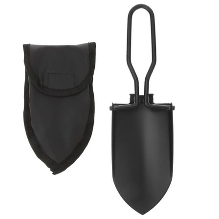 RENACLIPY Portable Foldable Shovel Set with Storage Bag for Camping, Gardening, Hiking, Outdoor Use - Black