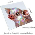 thumbnail image 2 of Urbalabs Farmhouse Pigs Pig Gifts For Pig Lovers Wall Canvas Wall Art 16 x 16 Print Abstract Animal Art Textured Paint Canvas Paintings Pop Art Pig Decor Prints Modern Wall Decor (16x16), 2 of 7