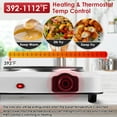 thumbnail image 4 of Moclever 1000W Electric Hot Plate, Electric Infrared Single Burner Portable Countertop Burner with 7.5” Glass Cooktop Stepless, White, 4 of 13
