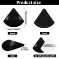 thumbnail image 2 of 2Pcs Powder Puff Triangle Powder Puff Velvet Face Body Powder Puff Cosmetic Foundation Blender Sponge for Loose Powder Body Powder Makeup Tool (Black/White), 2 of 5