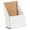 White, variant on Set of 100 - Tabletop Single Pocket Brochure Holder for 4" x 9" Pamphlet, Low Front, Cardboard (Blue) (WCB49BL)