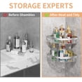 thumbnail image 4 of DKLYHW Adhesive Corner Shower Caddy, No Drilling Bathroom Shower Shelves, Large Capacity Wall Mount Rustproof Premium Organizer, 4 of 7