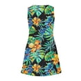 thumbnail image 6 of Sakmal Comfy Plus Size Summer Dresses Loose Fit Floral Green Sleeveless Comfort Fit Mid-Length Slip Dress, 6 of 6