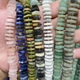 thumbnail image 2 of 1 strand 4x12mm faceted natural stone heishi spacer tube beads – loose gemstone strand for DIY jewelry making, bracelets & necklaces, 2 of 2