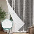thumbnail image 6 of Black Botanical Shower Curtain - Water Repellent Fabric Shower Curtains Washable, Farmhouse Modern Striped Leaf Decorative Polyester Cloth Bathroom Curtains Modern Bath Decor 36"x72", 6 of 8