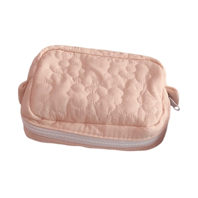 Neceser resistente al agua con asa Neceser de baño Neceser de maquillaje Rosa