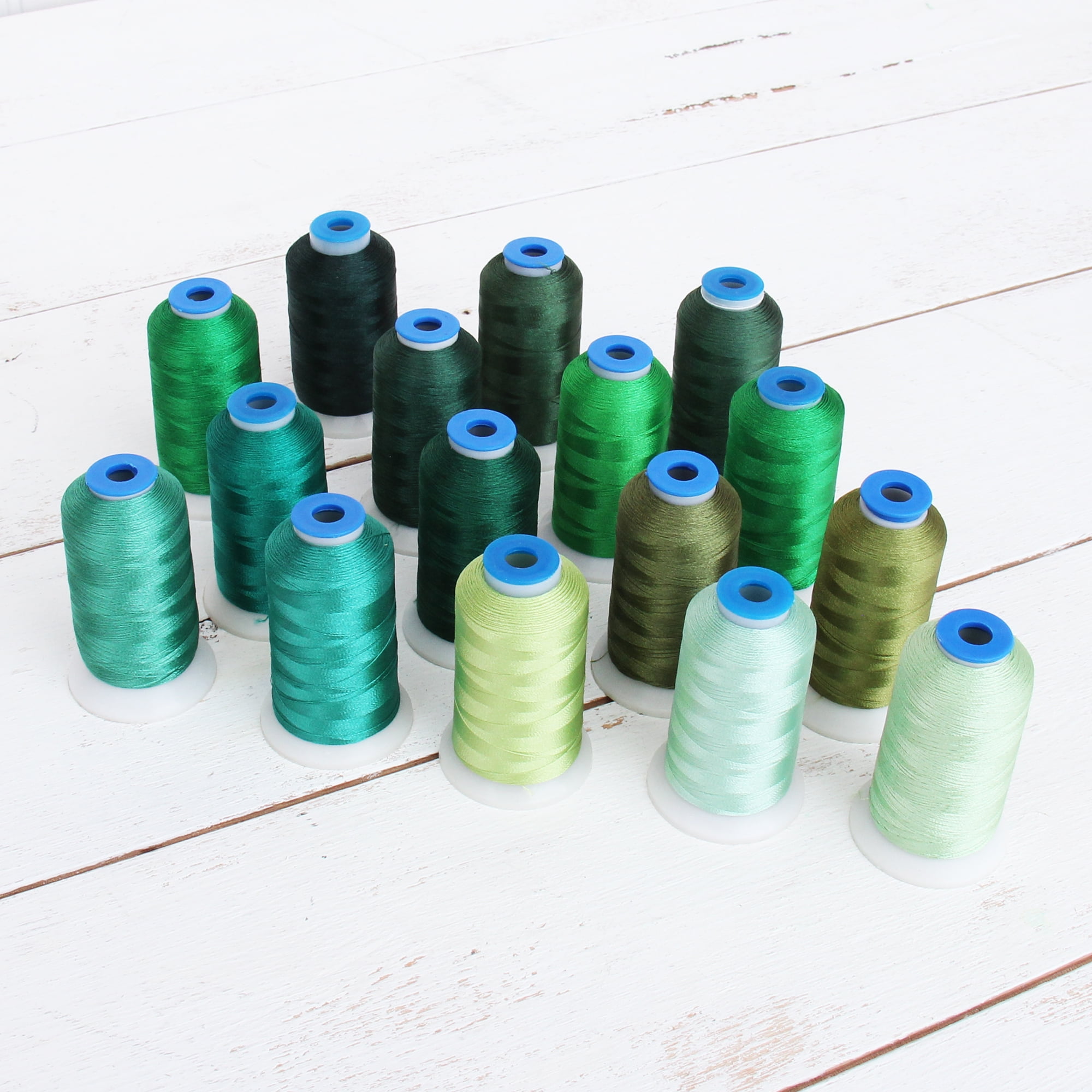 Serger Thread - 4 Cone Set - Polyester Sewing - 2750 Yards -Pine Green —