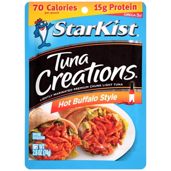 (24 pack) StarKist Tuna Creations BOLD Hot Buffalo Style, Wild Caught, 15g Protein, 2.6 oz Pouch