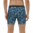 thumbnail image 2 of Men's Boxer Briefs, Blue and White Gradient Snowflake Soft and Breathable Mens Underwear Boxer Briefs With Widen Waist, 2 of 5
