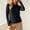Black, variant on Mooqilaa Women's Cotton Long Sleeve Tops, Casual Basic Spring Fall Crew Neck Layering Tees Light Blue Size S