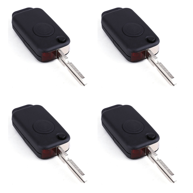 4X Coque Pliable 1 Bouton pour Télécommande FLIP Key A, C, E, S, CLK Classe