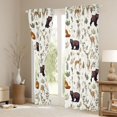 thumbnail image 3 of Homewish Deer Bear Fox Blackout Curtains Set of 2 (52x84 Each) For Teens Boys Girls,Jungle Animals Window Curtains,Tree Leaves Curtains and Drapes,Breathable Home Decor, 3 of 6