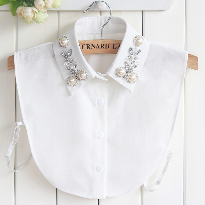 Diamond Pearl False Collar Peterpan False Collar Half Shirt, One