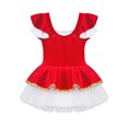 thumbnail image 4 of iiniim Girls Christmas Elf Santa Claus Dance Tutu Dress Ballet Figure Ice Skater Dancewear Red 16, 4 of 7