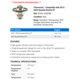 thumbnail image 2 of Thermostat - Compatible with 2013 - 2020 Hyundai Elantra GT 2014 2015 2016 2017 2018 2019, 2 of 2