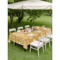 thumbnail image 4 of Outdoor Tablecloths with Umbrella Hole & Zipper, Yellow Botanical Rectangle Tablecloth 52x70 Inch, Spring Summer Chic Wildflowers Waterproof Table Cloth, Patio/Pool/Picnic Table Covers, 4 of 8
