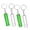 Green Silver, variant on 4-piece set of loud emergency survival dual whistle, suitable for outdoor camping, hiking, cycling, and hunting.
