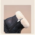 thumbnail image 5 of FYEGRE Girls Winter Warm Leather Boots Thickened Sole Large Childrens Durable Footwear Comfortable Design Black 11-11.5 Years, 5 of 9