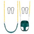 thumbnail image 1 of Sorbus High Back Full Bucket Swing Seat Combo – Heavy Duty Toddler/Kids Swing, Green, 6M+, 1 of 5