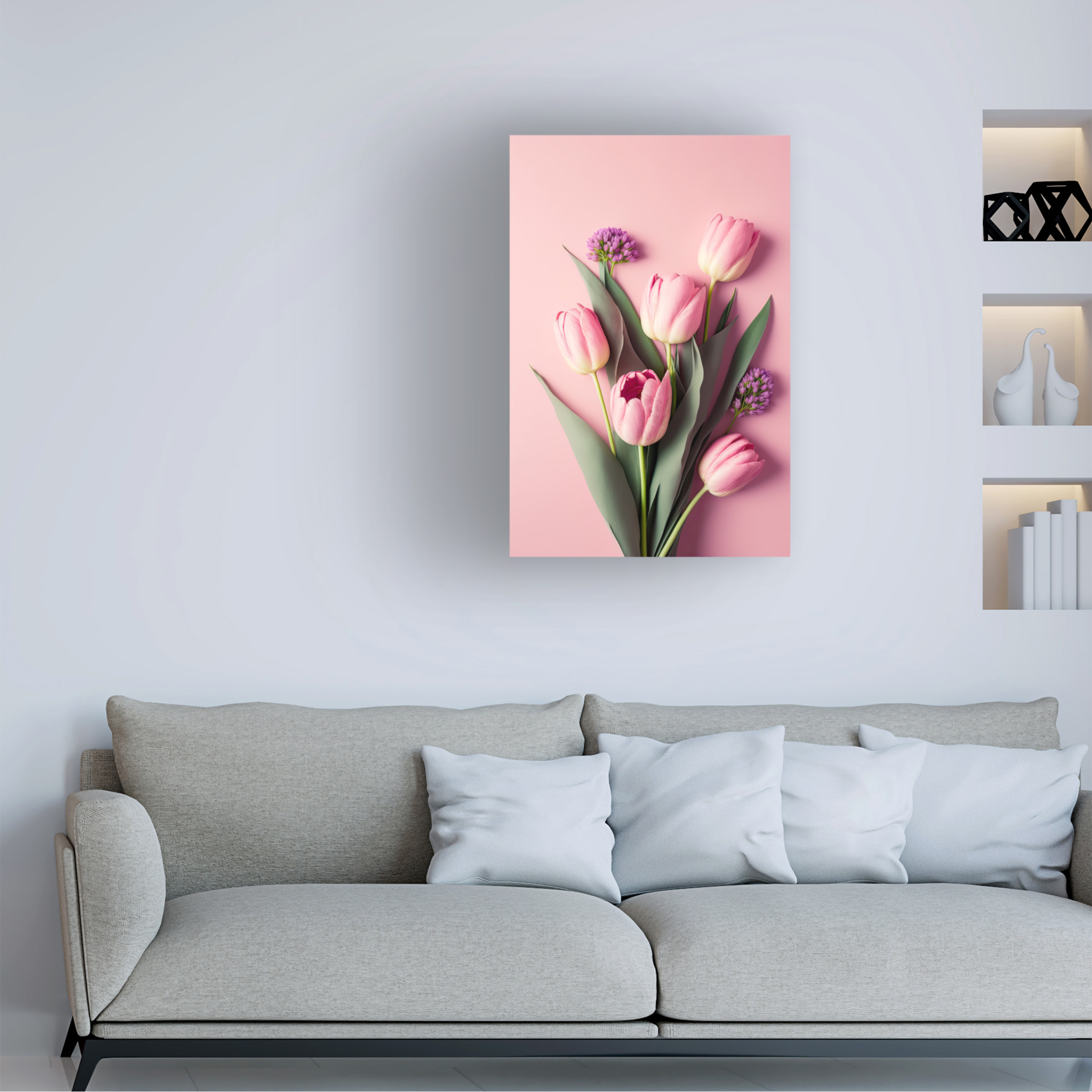 Treechild 'Pink Tulips' Canvas Art