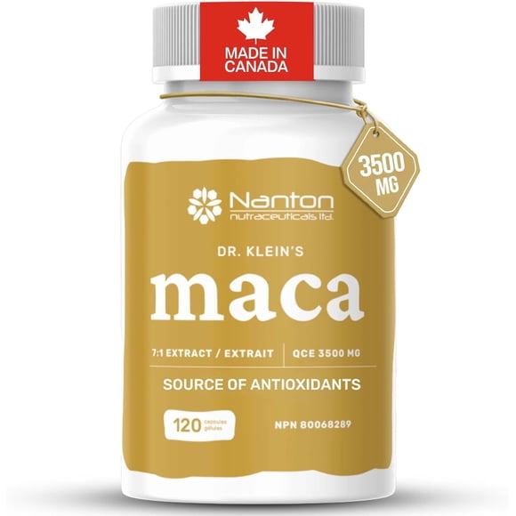 Maca Root Capsules for Women and Men - 7:1 Ratio 3500mg Maca Root Supplement for Energy, Balancing Hormones - Antioxidant Source for Menopause & Cycles - Menopause Supplements for Women - 120 capsules