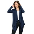 thumbnail image 5 of Made by Johnny Women's Off-Duty Open Front Cardigan XXL NAVY, 5 of 6