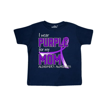 

Inktastic I Wear Purple for my Mom- Alzheimers Awareness Gift Toddler Boy or Toddler Girl T-Shirt