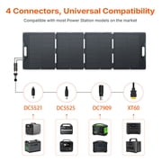 LVYUAN 300W Solar Panel Foldable Solar Panel Charger with Adjustable Kickstands Portable Waterproof IP67 22.5% High Efficiency for RV, Camping, Home, Outdoor, Power Station, off Grid