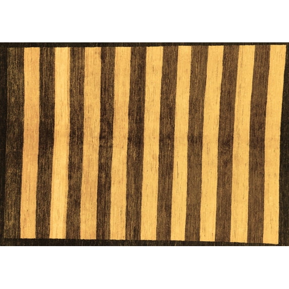 Ahgly Company Indoor Rectangle Oriental Brown Modern Area Rugs, 5' x 7'