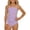 a-Purple41, variant on FINALGANG Girls Kids Two Piece Tankini Set Solid Color Spaghetti Strap Square Neck Floral Hollow Out Waist Top High Waist Bottoms Swimwear For Summer Beach Activities Trendy Swimwear