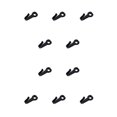 thumbnail image 1 of Riwesomey Gancho para llaves Mini perchas pulidas Montado en la pared Usable Colgando Ganchos de alta resistencia Abrigo Bolsa Sombrero Hogar Rocíe negro 10piezas, 1 of 6
