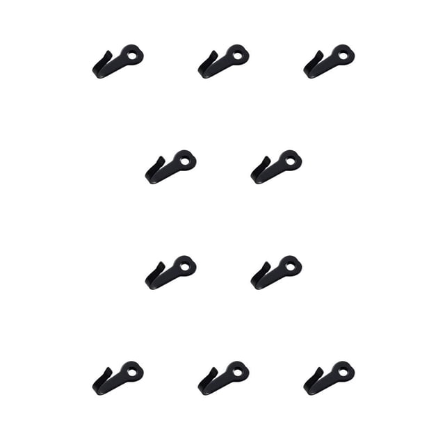 Riwesomey Gancho para llaves Mini perchas pulidas Montado en la pared Usable Colgando Ganchos de alta resistencia Abrigo Bolsa Sombrero Hogar Rocíe negro 10piezas