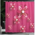 thumbnail image 4 of Ambesonne Floral Shower Curtain, Spring Flowers, 69"Wx75"L, Pink, 4 of 5