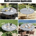 thumbnail image 4 of ViLaViDeca Round Picnic Tablecloth Elastic Fitted Table Covers For Tables Wipeable Flannel Vinyl Tablecloths For Camping Indoor Outdoor Grey, Dark Gray, 4 of 8