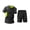 Green, variant on ZToonmas Men's Quick Dry Athletic Tracksuit Short Sleeve T-Shirt and Shorts Set High Elastic Compression Sportswear for Running