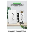 GFCI Outlet 20A, GFI Electrical Receptacle with LED Indicator
