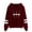 Wine, variant on WXLWZYWL Trendy Sweatshirts For Women 2023 Women Casual Hooded Slim-Fit Christmas Printing Double Horizontal Coat