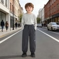 thumbnail image 2 of Boys Winter Thermal Windproof Pants Outdoor Adventure Fleece Lined Trousers For Kids Cold Weather Play, 2 of 4