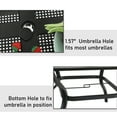 thumbnail image 4 of Sophia & William 37" x 37" Outdoor Square Dining Table Black Steel Frame for 4 Chairs, 4 of 5