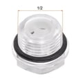thumbnail image 3 of Unique Bargains 1/2' Male Threaded Organic Glass Air Compressor Oil Level Gauge Sight Glass 5Packs, 3 of 5