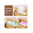 thumbnail image 4 of 4in1 Toilet Paper Holder Stand With Storage Shelf Box 360 Rotating Bamboo Free Standing Toilet Tissue Roll Toilet Wipes Dispenser Organizer Desktop For Bathroom Decor Patented, 4 of 8