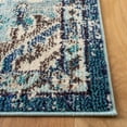 thumbnail image 3 of SAFAVIEH Madison Elinor Traditional Distressed Runner Rug, Navy/Ivory, 2' x 8', 3 of 8
