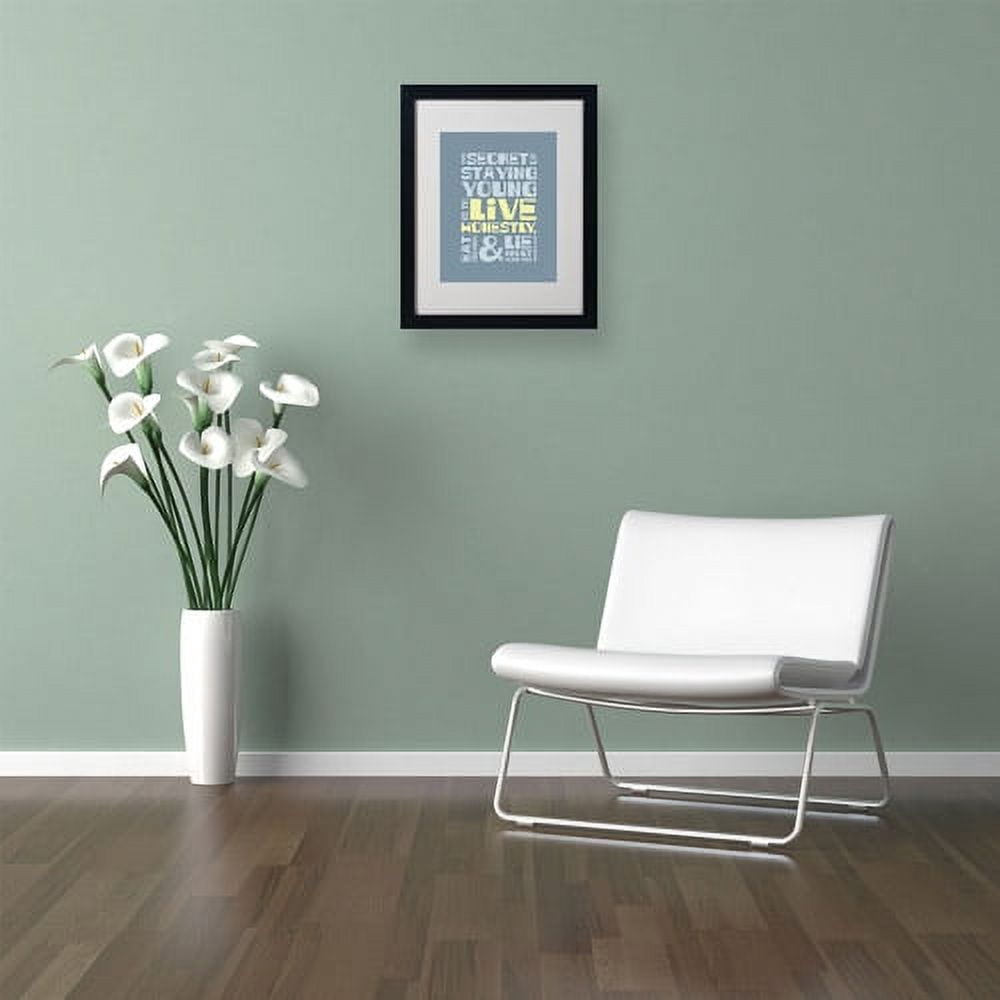 Trademark Fine Art "Live Honestly I" Canvas Art by Megan Romo, Black Frame