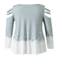 thumbnail image 2 of T-shirt de Noël pour Femmes Manches Longues Col Rond Imprimé Cartoon Elk, 2 of 6
