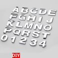 thumbnail image 3 of Pegatinas decorativas para coche, diseño de letras del alfabeto en 3D de 25 mm/45 mm, con emblema cromado, para decoración de coches, logotipos, accesorios para coches, 3 of 5