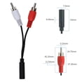 thumbnail image 6 of Good 3.5mm Audio Jack Female To 2 x Phono RCA Male Stereo Connector D B ha GTR8, 6 of 7