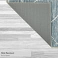 thumbnail image 2 of Washable Skid-Resistant Runner Rug Geometric Blue/Grey 24" x 72", 2 of 9