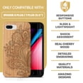 thumbnail image 7 of Case Yard Wooden Case Outside Soft TPU Silicone, Slim Fit Shockproof Wood Protective Phone Cover for Girls Boys Men and Women, Supports Wireless Charging Flower Paisley Design case for iPhone-8-Plus, 7 of 7
